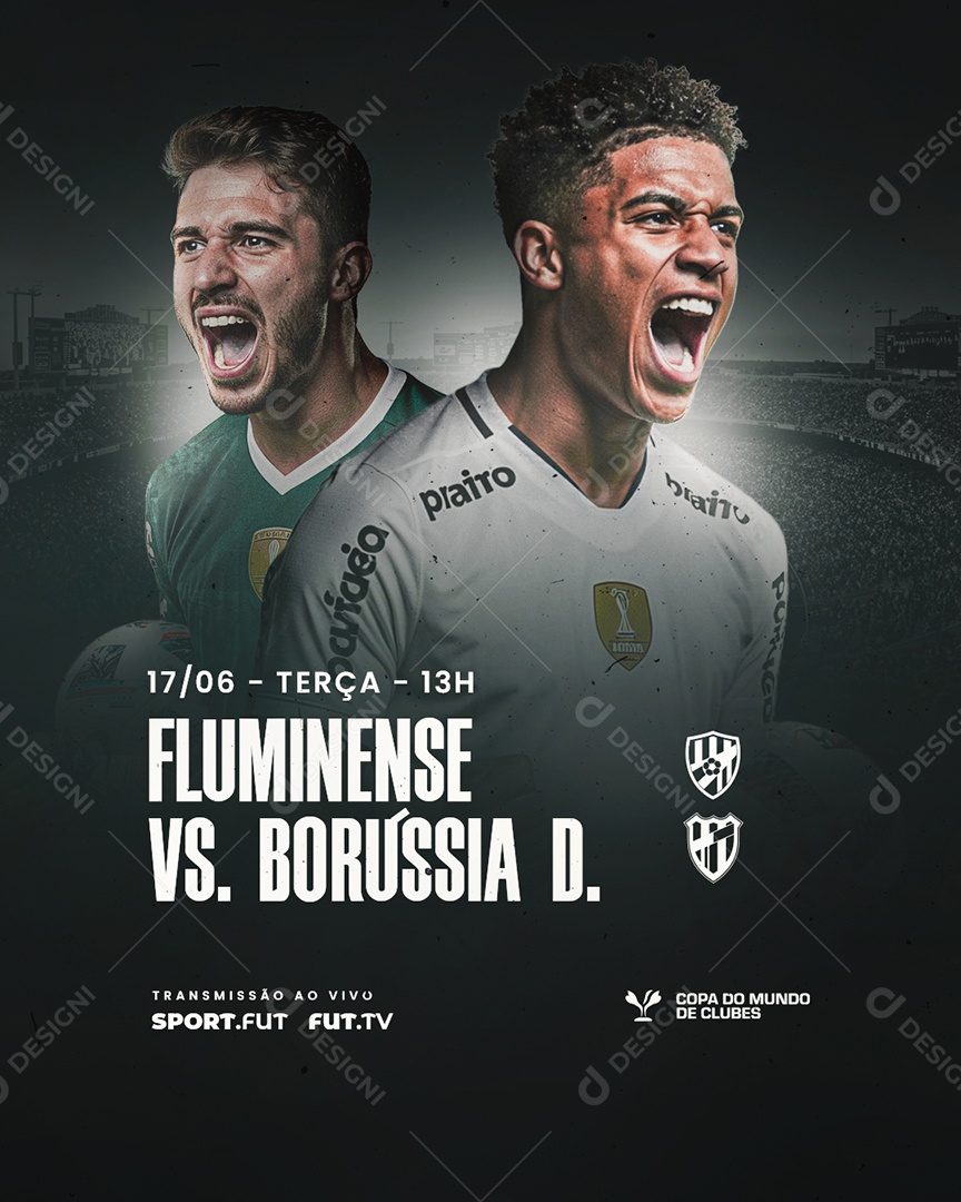 Copa do Mundo de Clubes Fluminense VS Borrússia Social Media PSD Editável