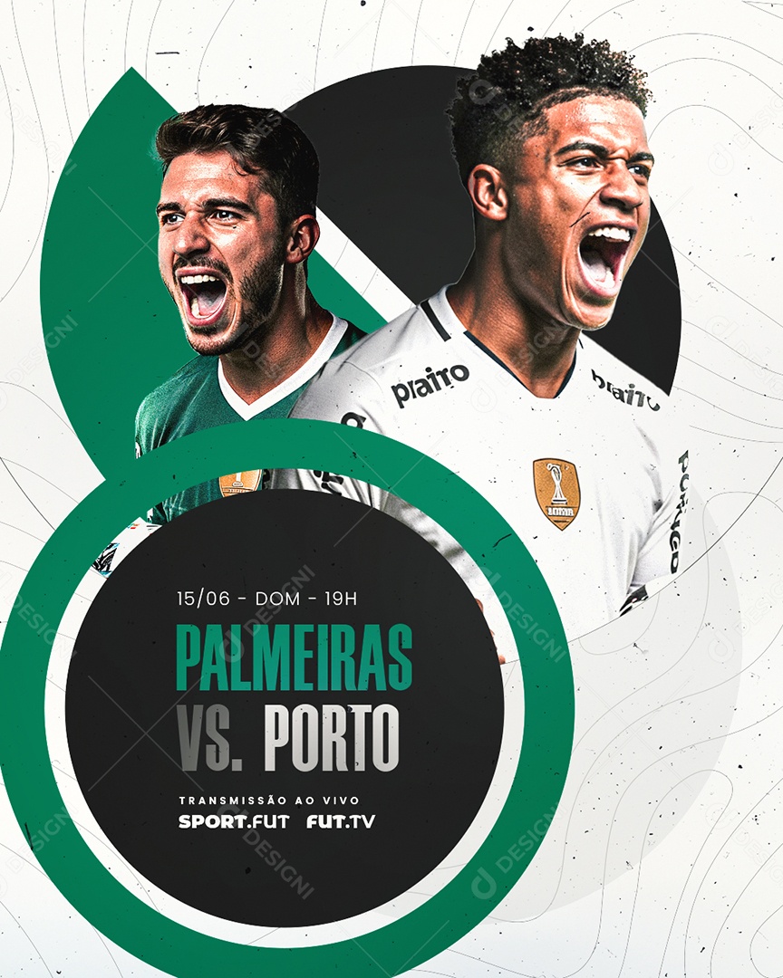Copa do Mundo de Clubes Palmeiras VS Porto Social Media PSD Editável