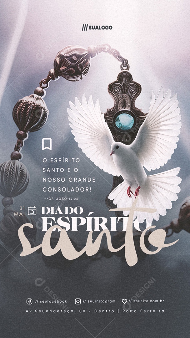 Story Dia do Espirito Santo 31 de Maio Social Media PSD Editável