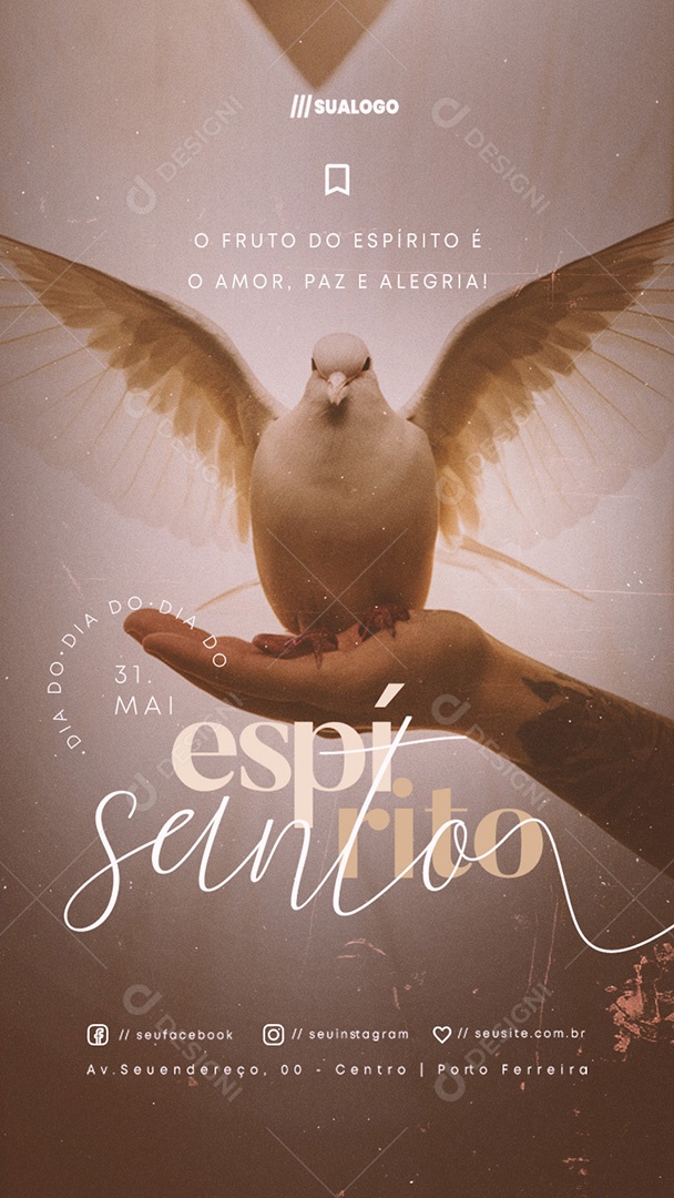 Story Dia do Espirito Santo 31 de Maio Social Media PSD Editável