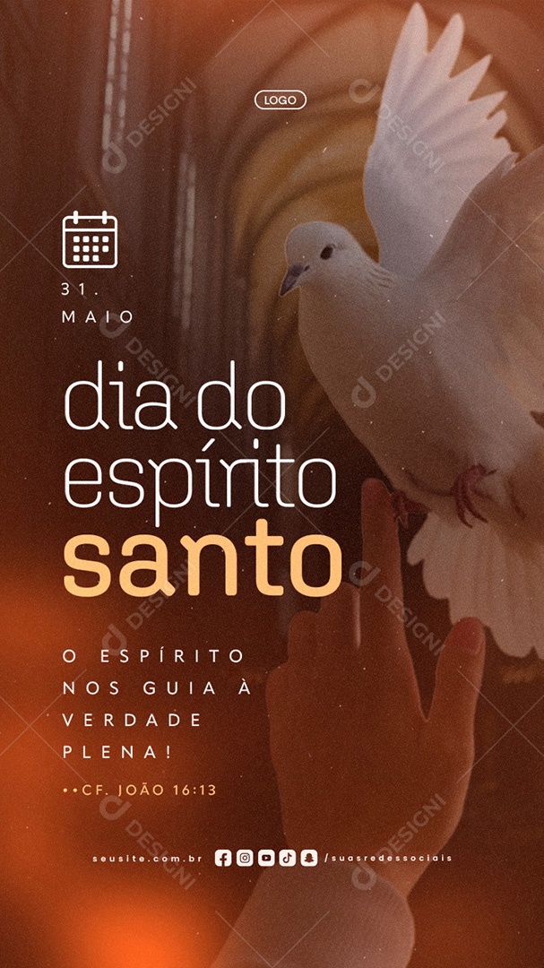 Story Dia do Espirito Santo 31 de Maio Social Media PSD Editável