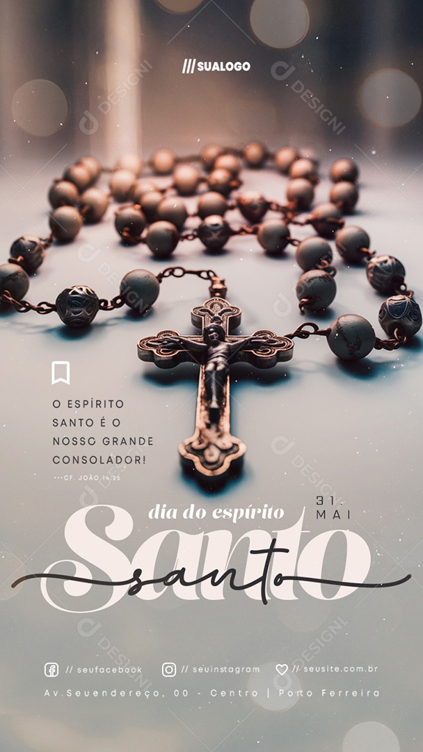 Story Dia do Espirito Santo 31 de Maio Social Media PSD Editável