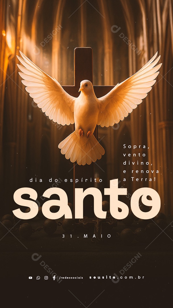 Story Dia do Espirito Santo 31 de Maio Social Media PSD Editável