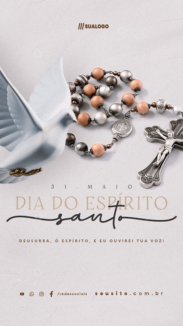 Story Dia do Espirito Santo 31 de Maio Social Media PSD Editável