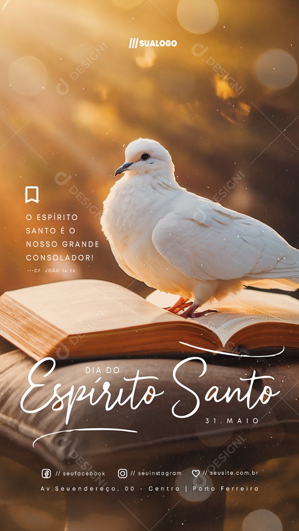 Story Dia do Espirito Santo 31 de Maio Social Media PSD Editável