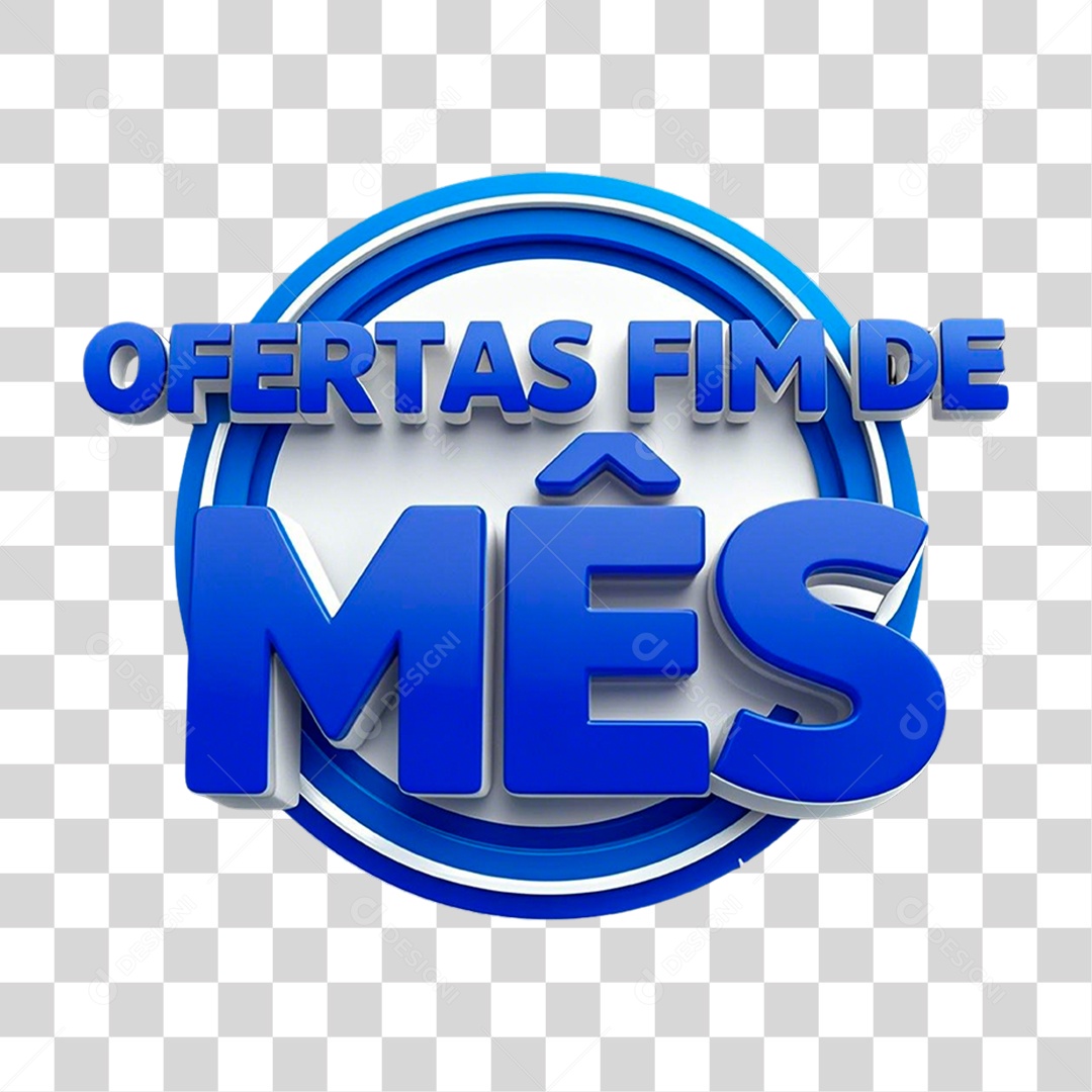 Transparent PNG End of Month Offers 3D Stamp