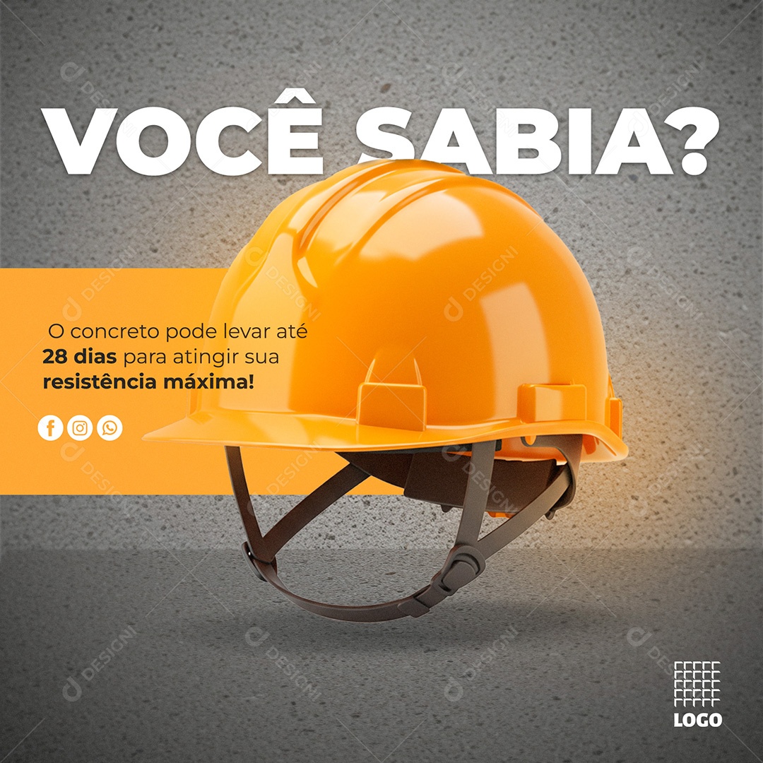 Post Social Media Contruação Civil Template Pedreiro Máquinas Engelheiro PSD Editável