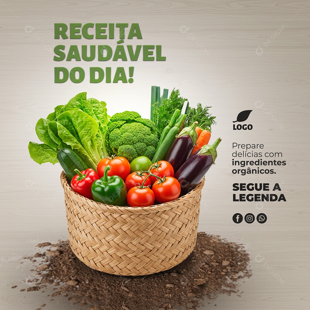 Post Social Media Produtos Ôrganicos Template PSD Editável