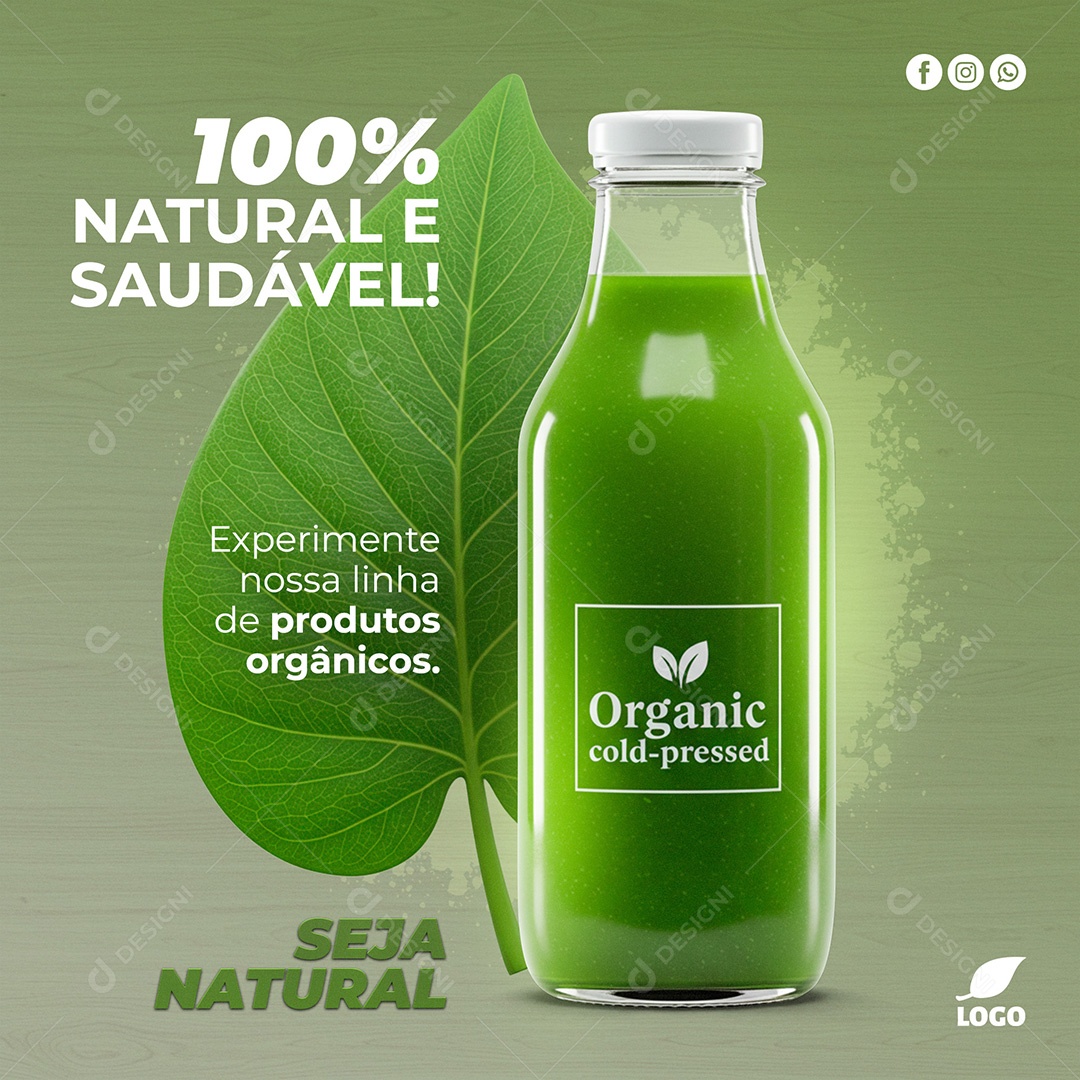 Post Social Media Produtos Ôrganicos Template PSD Editável