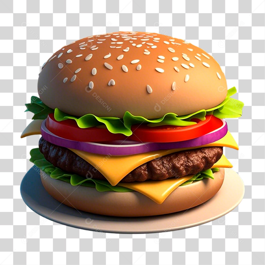 Hambúrguer PNG Transparente