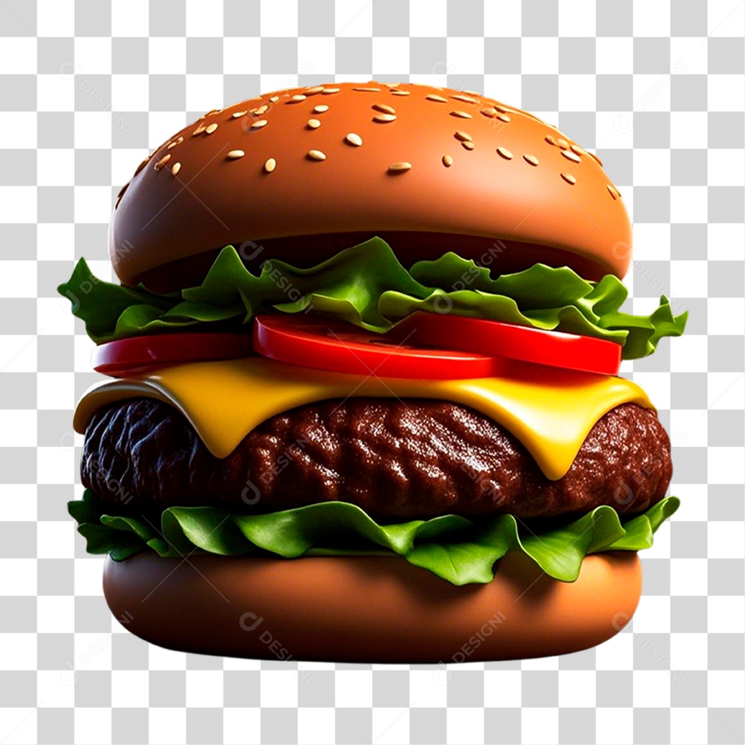 Hambúrguer PNG Transparente