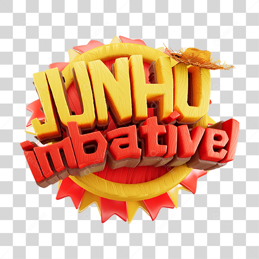 Selo 3D Junho Imbatível Para Composição PNG Transparente