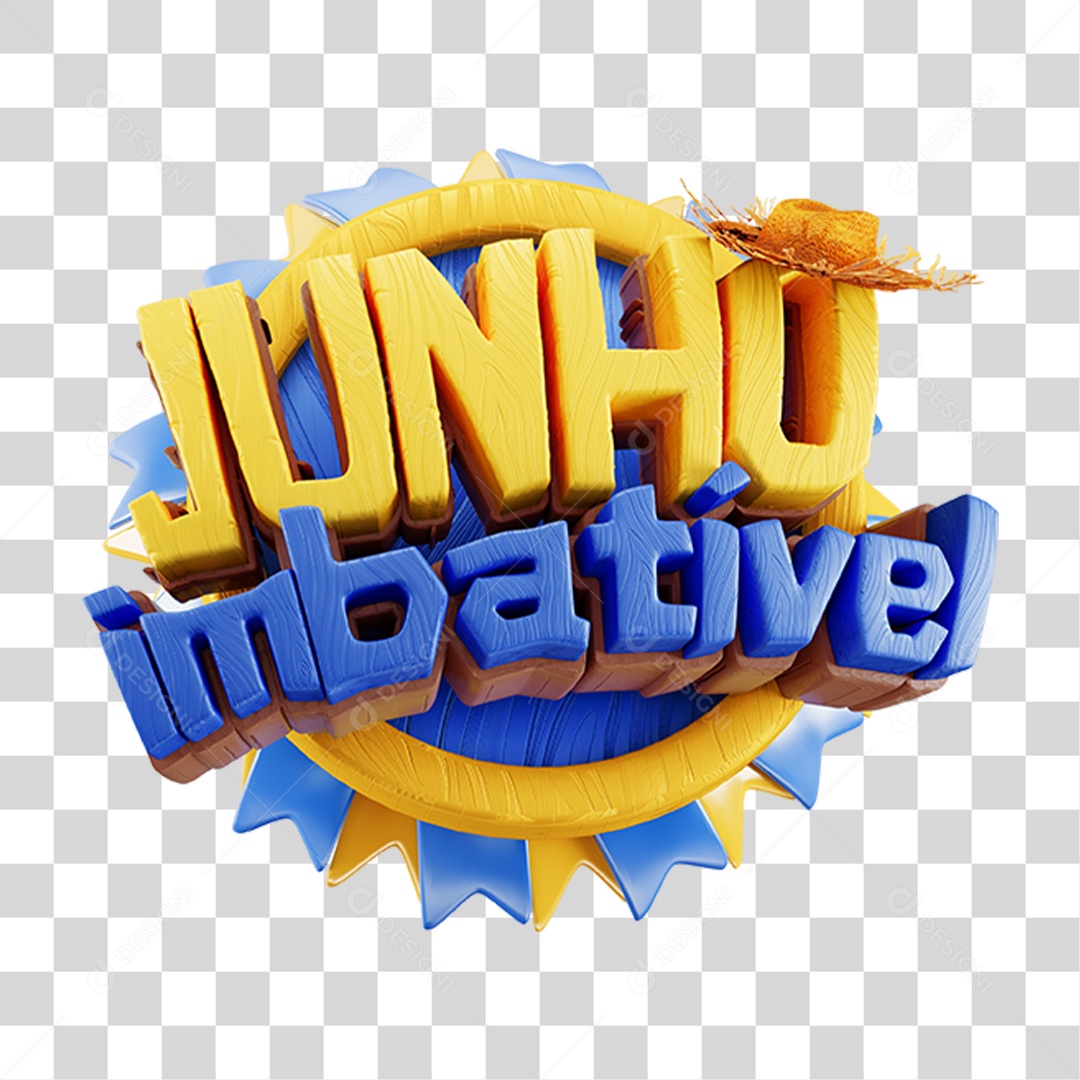 Selo 3D Junho Imbatível Para Composição PNG Transparente