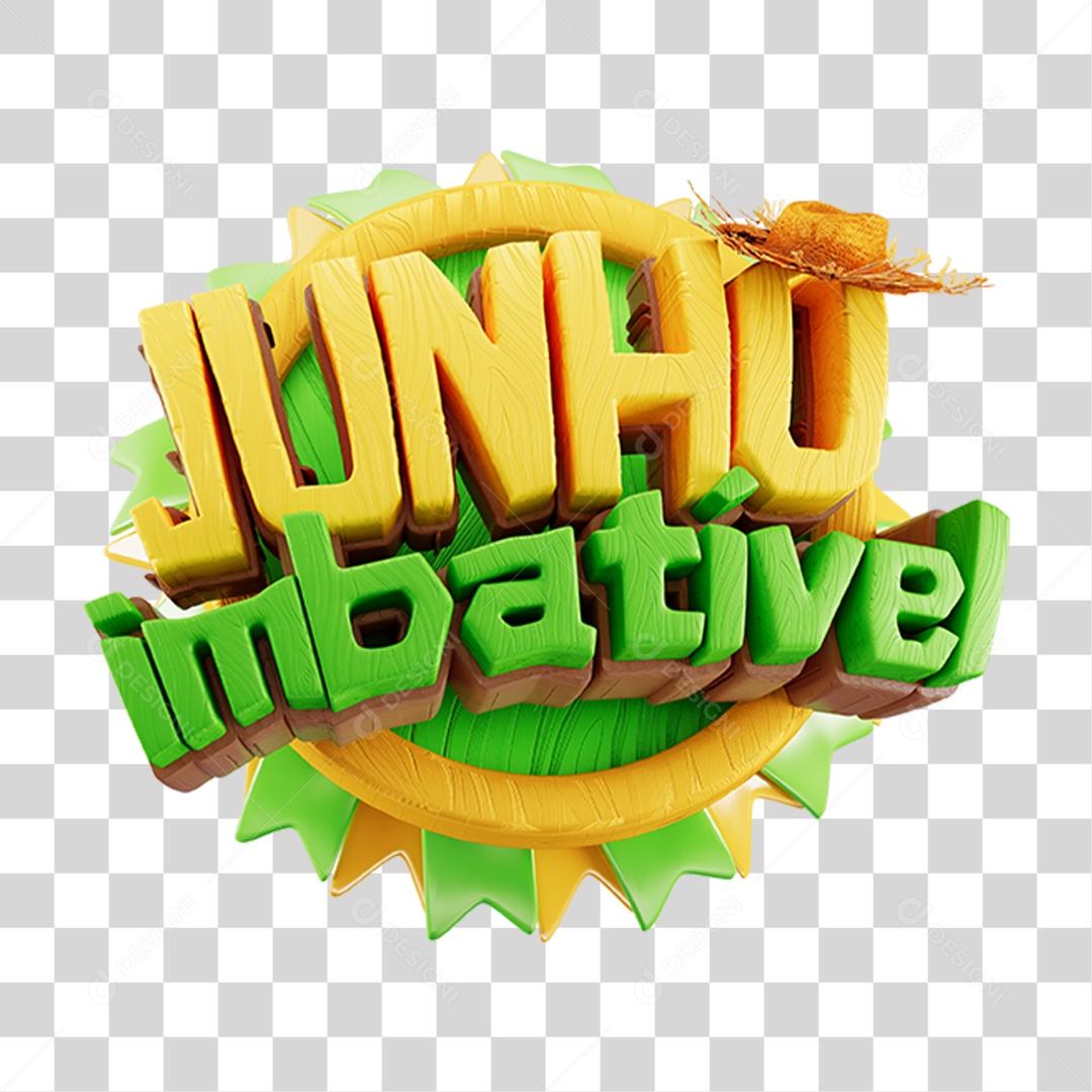 Selo 3D Junho Imbatível Para Composição PNG Transparente