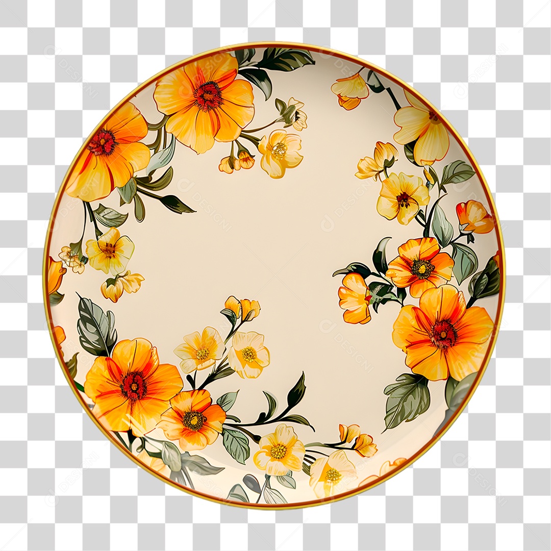 Prato de Porcelana PNG Transparente