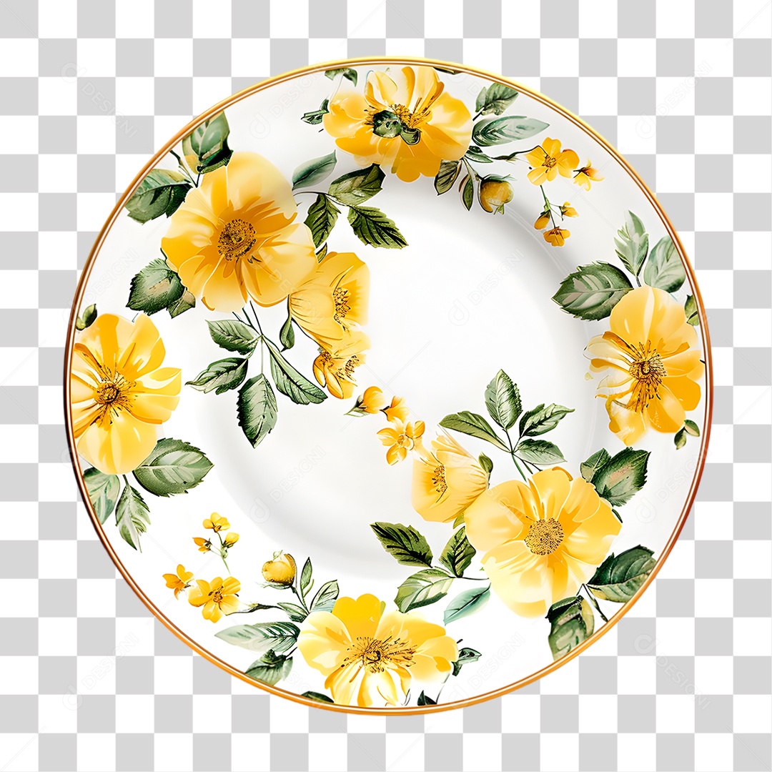 Prato de Porcelana PNG Transparente