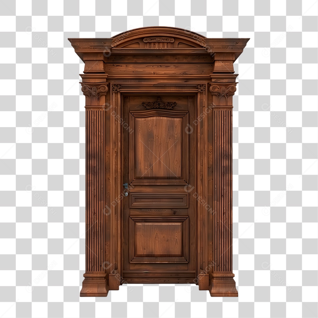 Porta de Madeira PNG Transparente