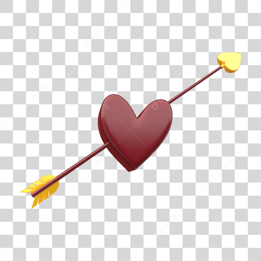 Flecha com Coração PNG Transparente