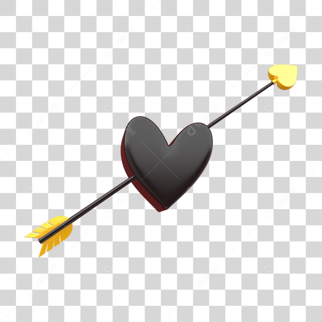 Flecha com Coração PNG Transparente