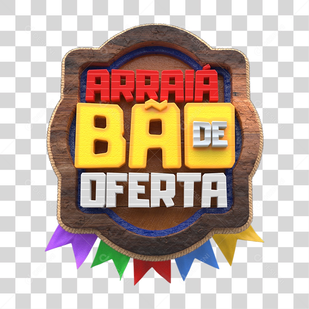Arraiá Bão de Ofertas PNG Transparente
