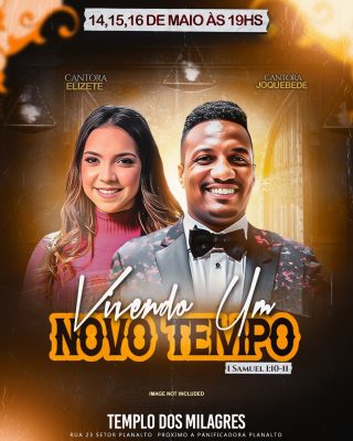 Evento Musical Vivendo Um Novo Tempo Templo dos Milagres PSD Editável