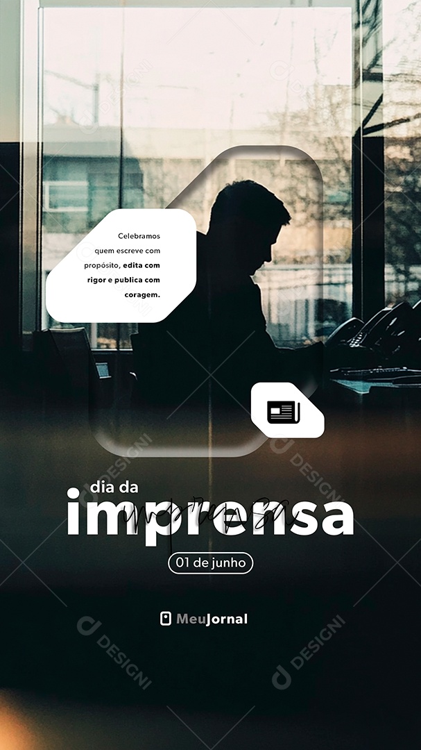 Story Dia da Imprensa 01 de Junho Social Media PSD Editável