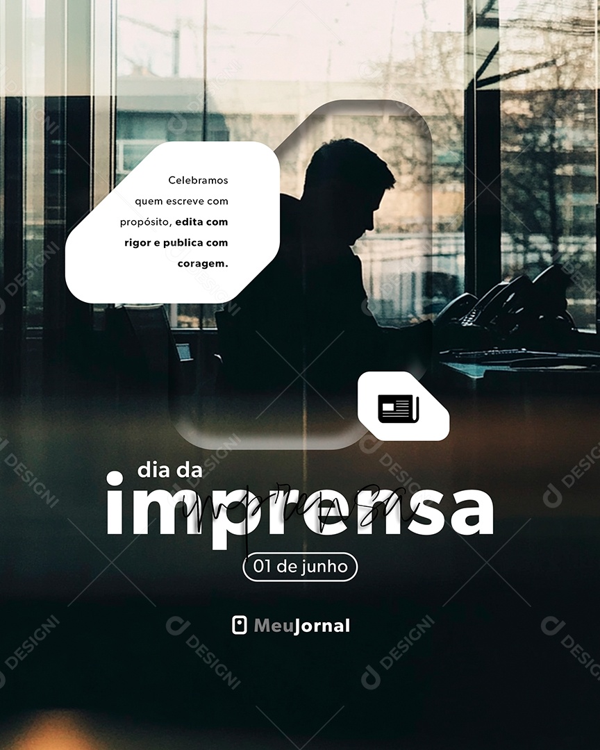 Dia da Imprensa 01 de Junho Social Media PSD Editável