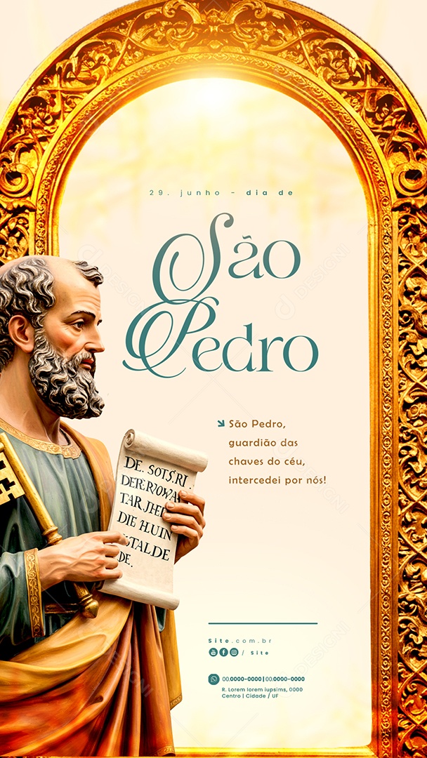 Story Dia de São Pedro 29 De Junho Social Media PSD Editável