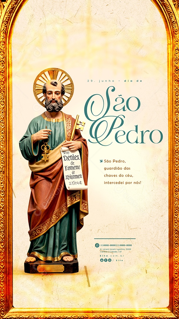 Story Dia de São Pedro 29 De Junho Social Media PSD Editável