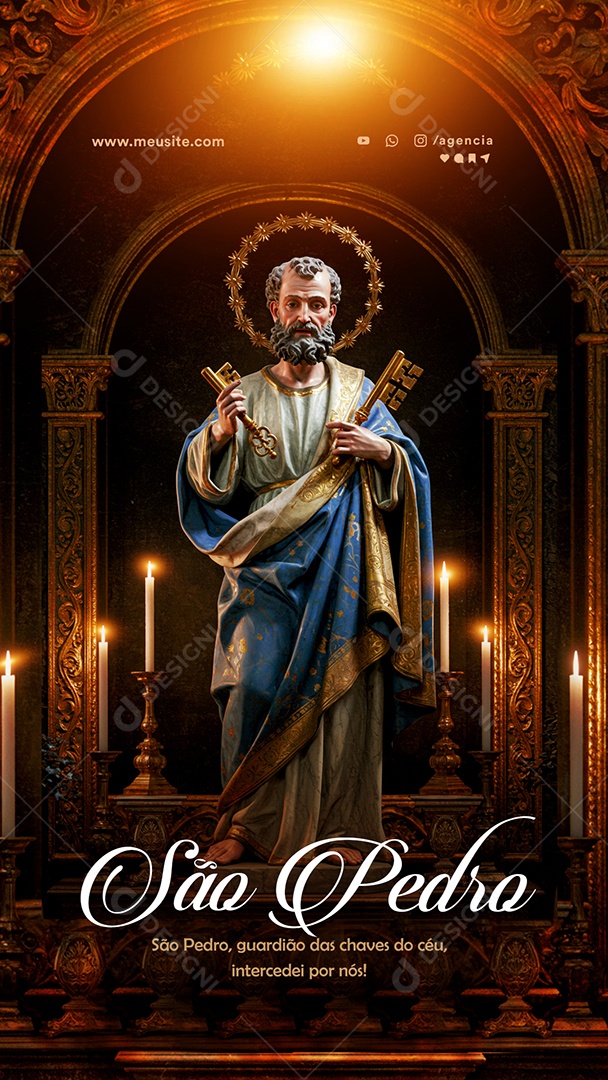 Story Dia de São Pedro 29 De Junho Social Media PSD Editável
