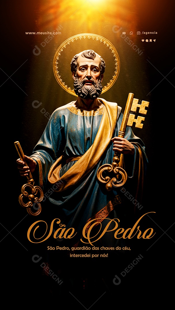 Story Dia de São Pedro 29 De Junho Social Media PSD Editável