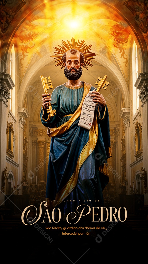 Story Dia de São Pedro 29 De Junho Social Media PSD Editável