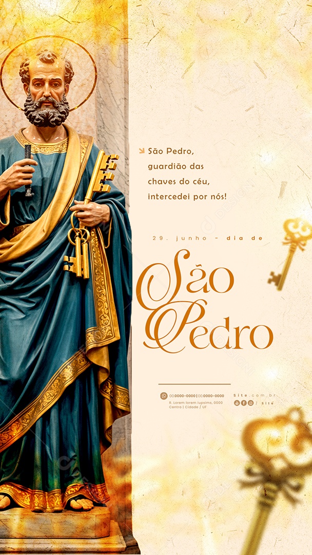 Story Dia de São Pedro 29 De Junho Social Media PSD Editável