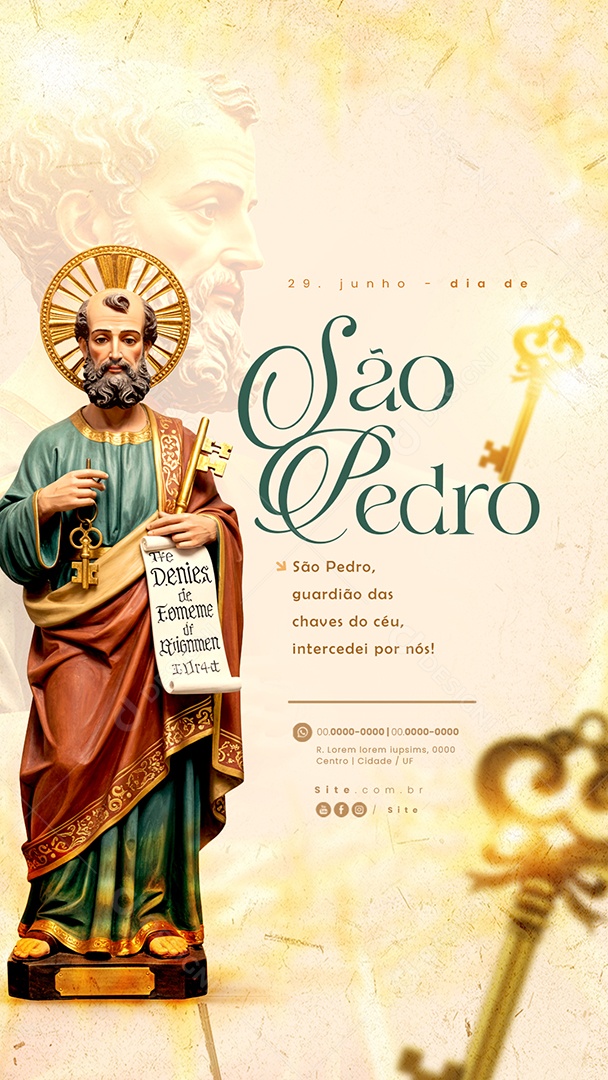 Story Dia de São Pedro 29 De Junho Social Media PSD Editável