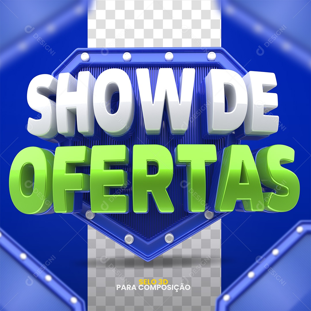 Show de Ofertas Selo 3D para Composição PSD