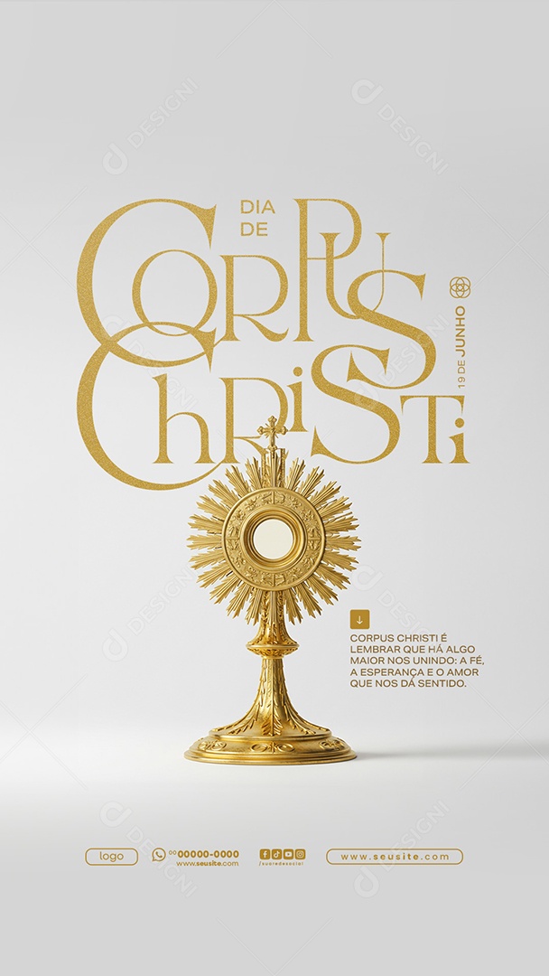 Story Dia de Corpus Christi 19 de Junho Social Media PSD Editável