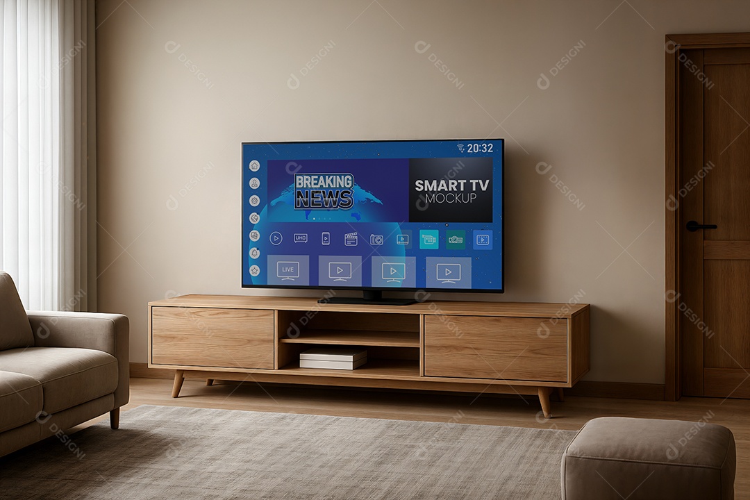 Mockup Televisão Smart PSD Editável