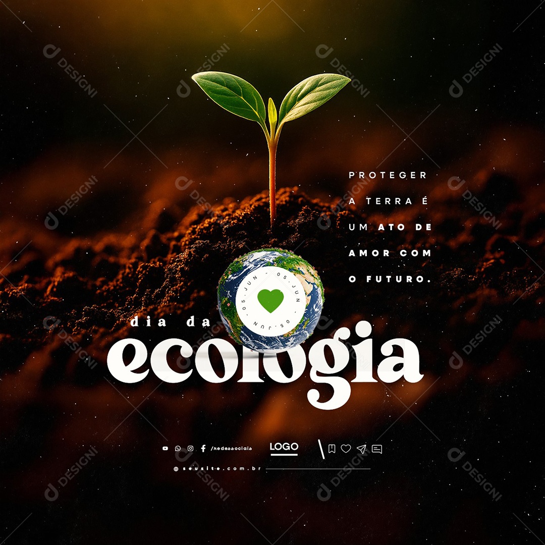 Dia da Ecologia 05 de Junho Social Media PSD Editável