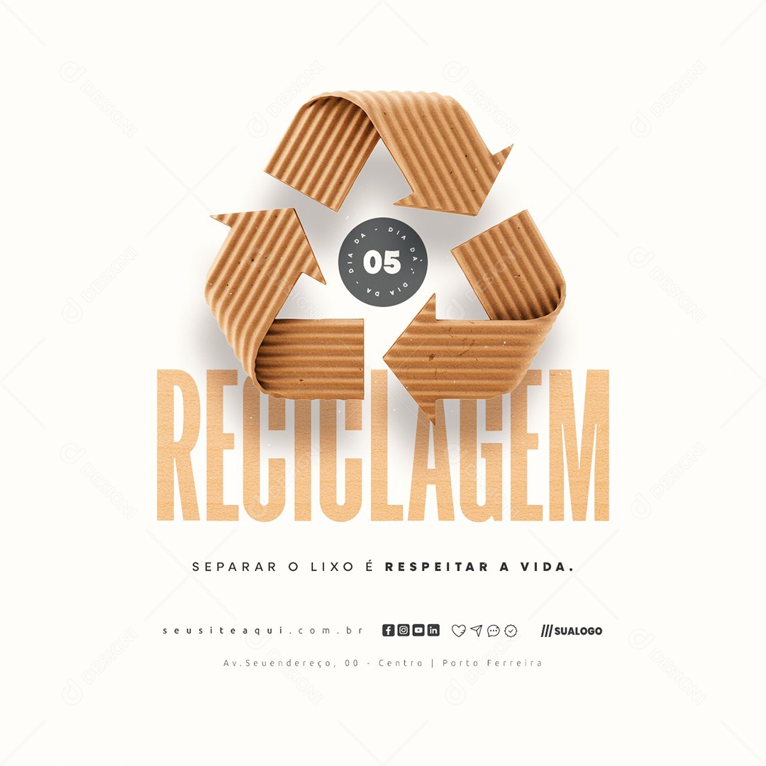 Dia da Reciclagem 05 de Junho Social Media PSD Editável