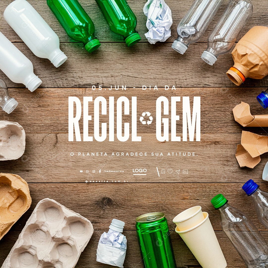 Dia da Reciclagem 05 de Junho Social Media PSD Editável