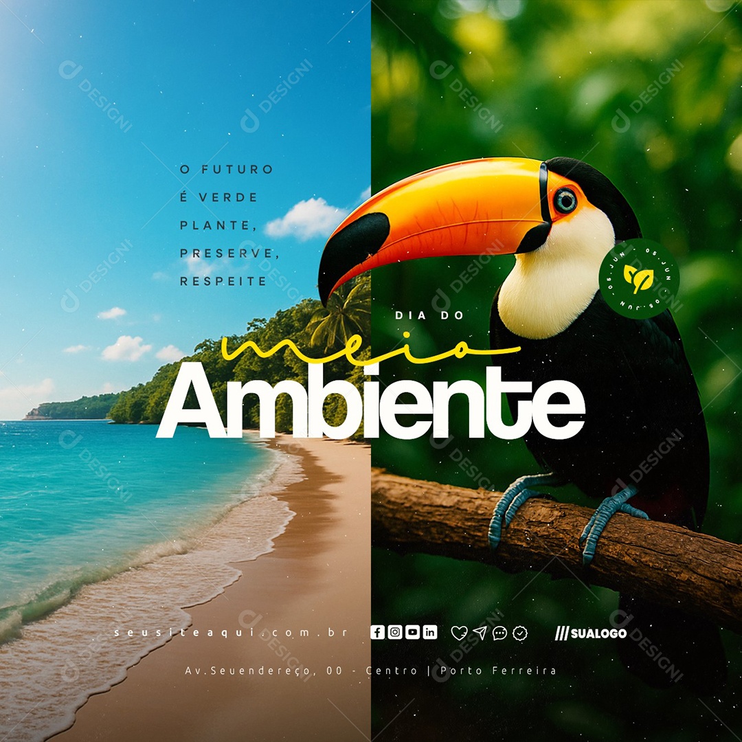 Dia do Meio Ambiente 05 de Junho Social Media PSD Editável