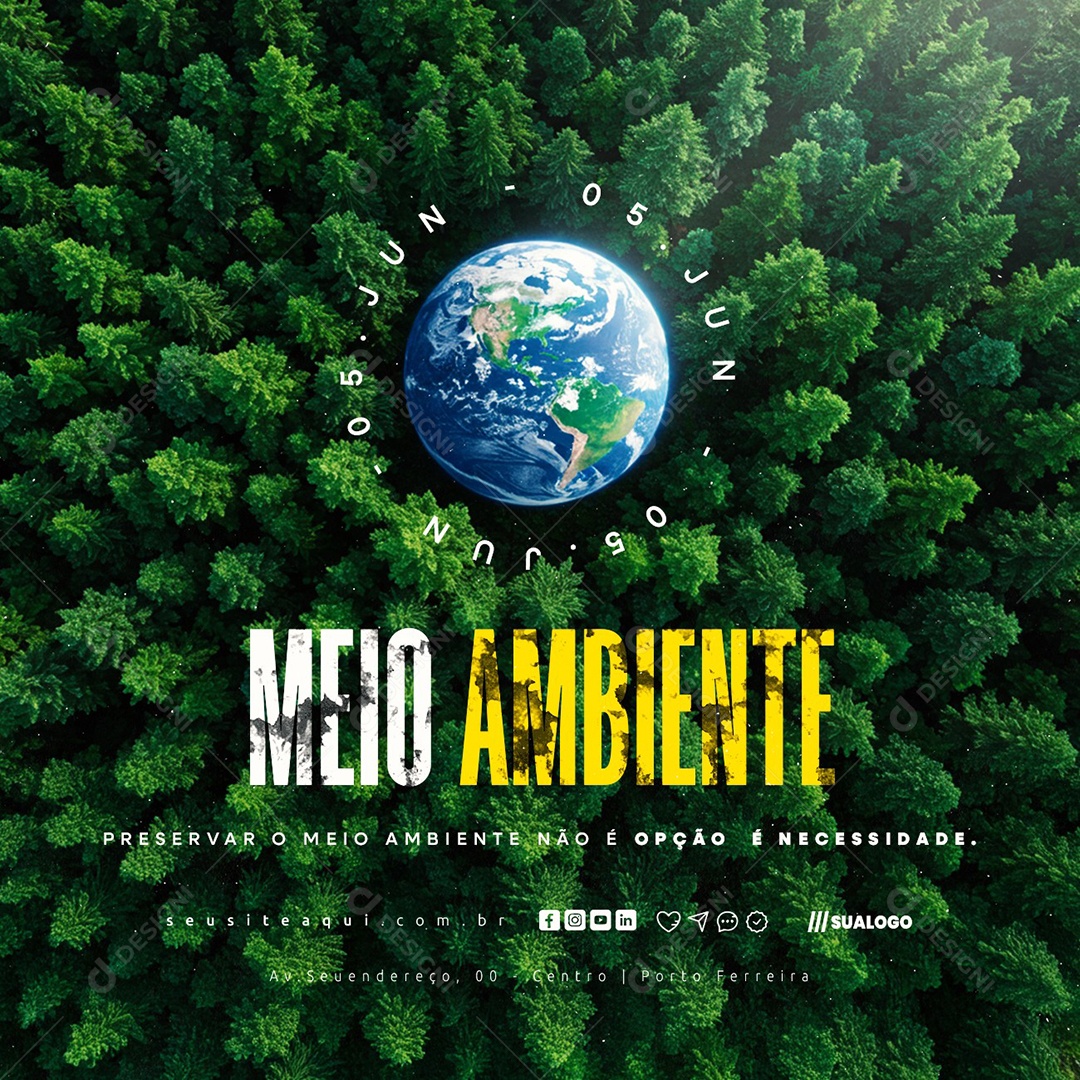 Dia do Meio Ambiente 05 de Junho Social Media PSD Editável