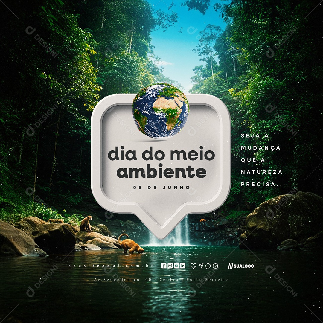 Dia do Meio Ambiente 05 de Junho Social Media PSD Editável