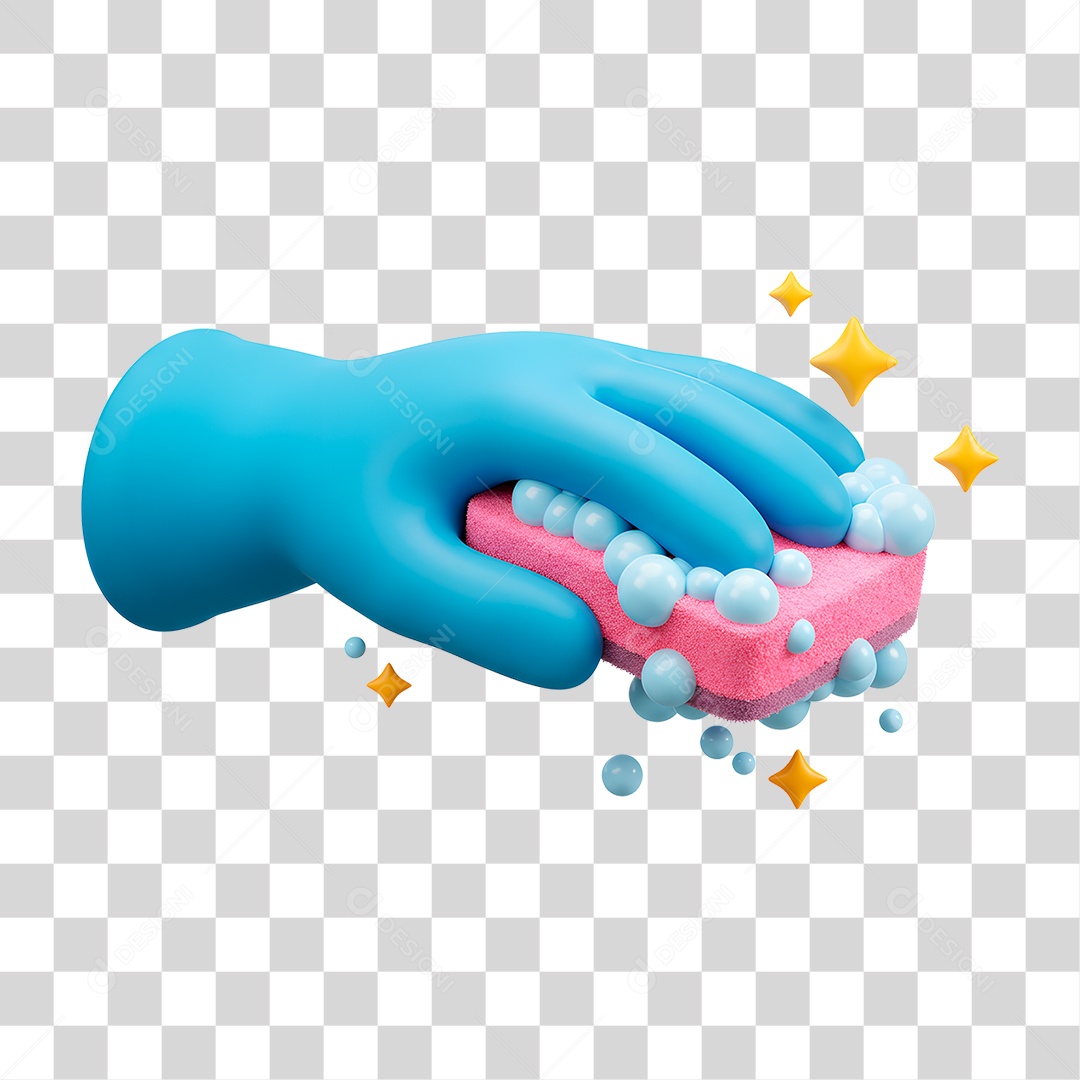 Mão com Sabão PNG Transparente