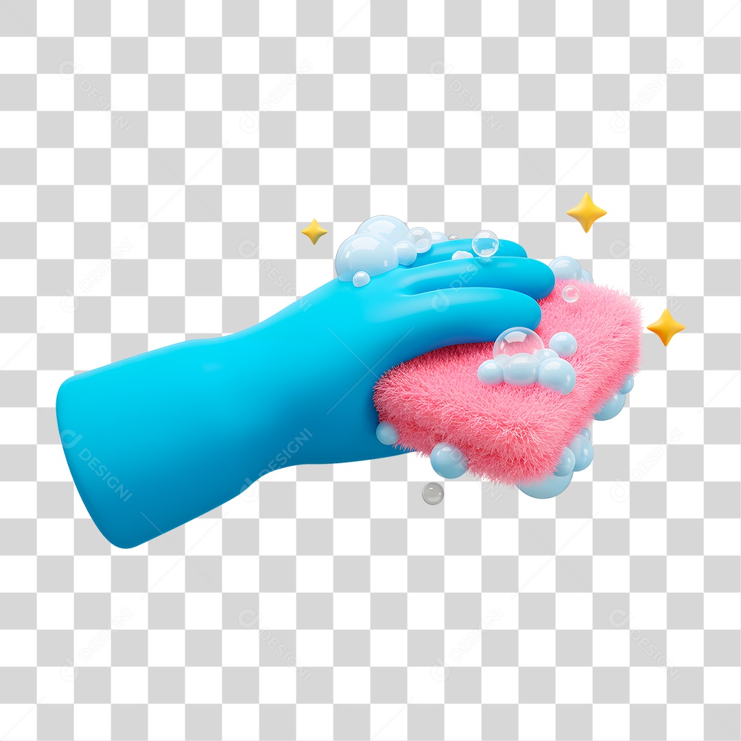 Mão com Sabão PNG Transparente