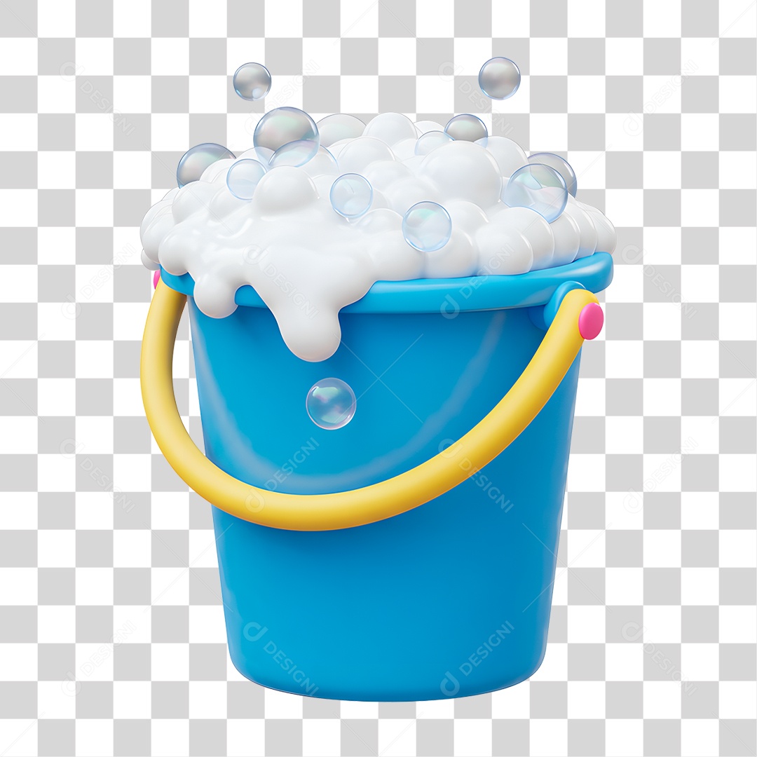 Balde com Sabão PNG Transparente