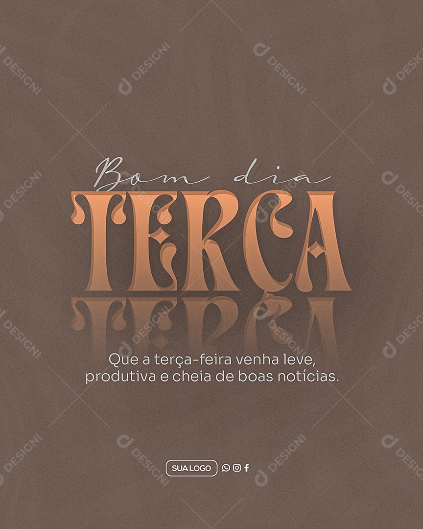 Bom Dia Terça Feira Social Media PSD Editável