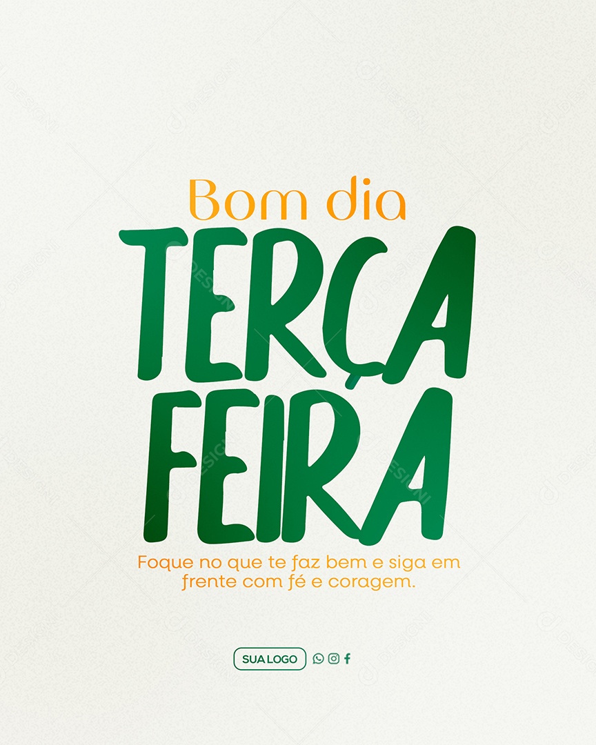 Bom Dia Terça Feira Social Media PSD Editável
