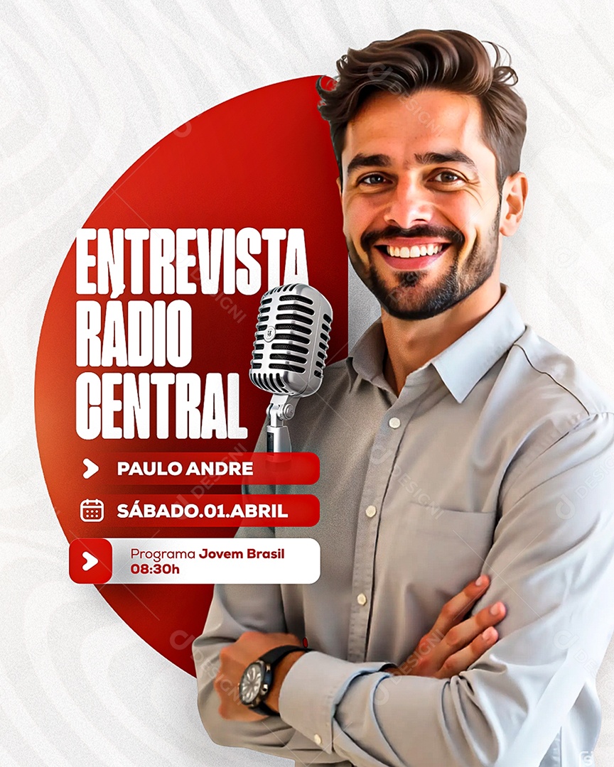 Entrevista Radio Central Social Media PSD Editável