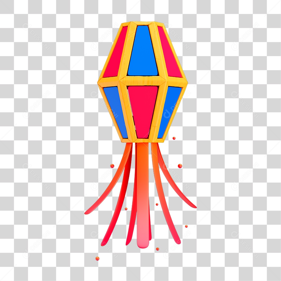 Balão de Festa Junina PNG Transparente